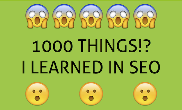 1000 Things I Learned During My First Year in SEO